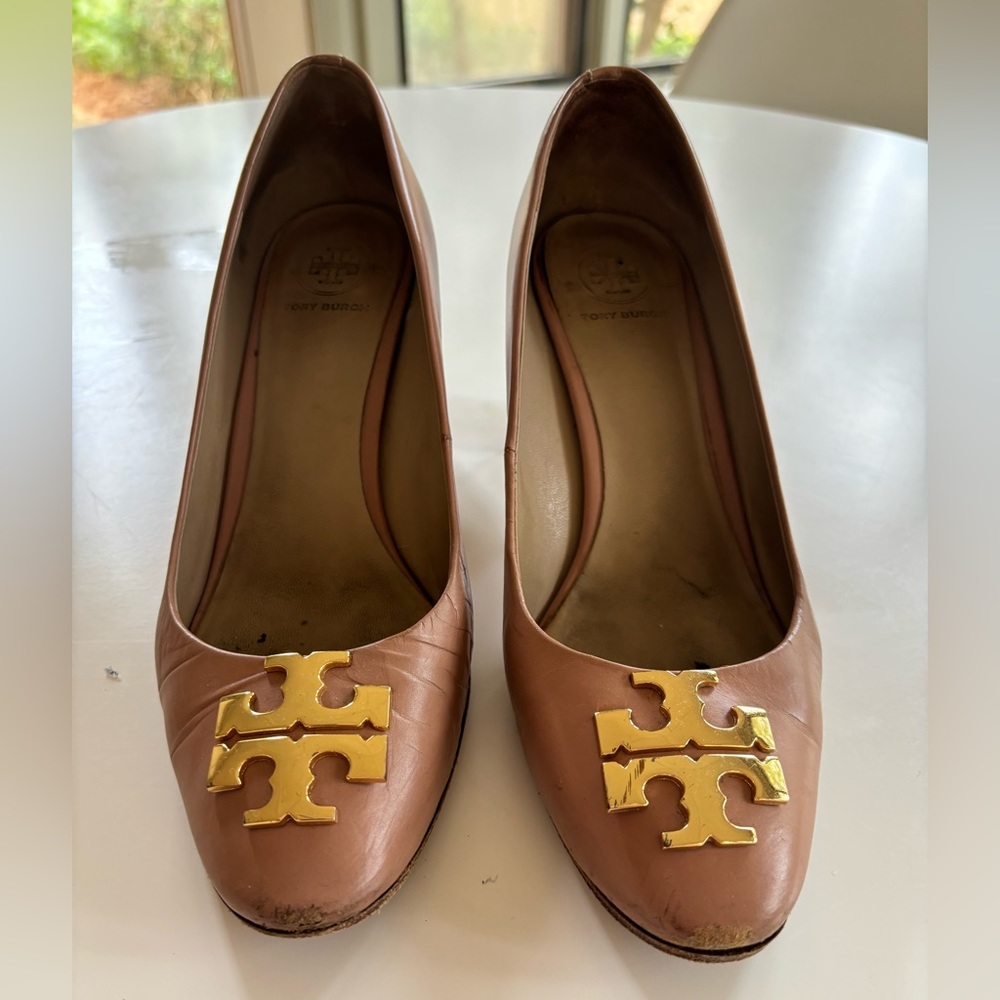 Tory Burch ballet pink block heels